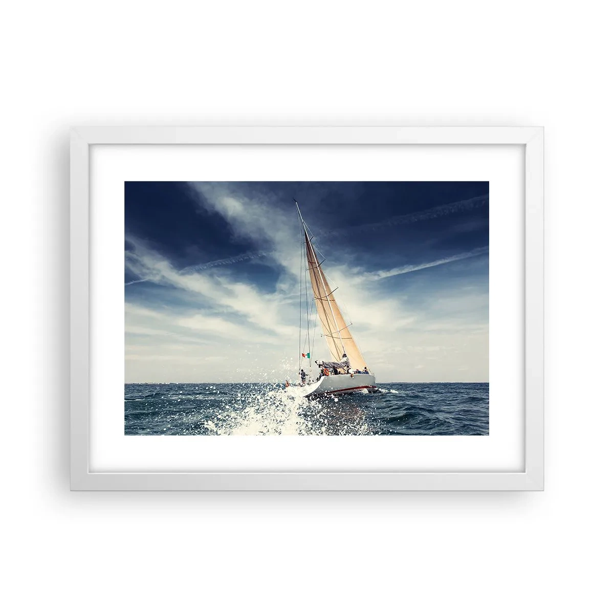 Poster in een witte lijst - Ze halen ons niet in! - 40x30 cm