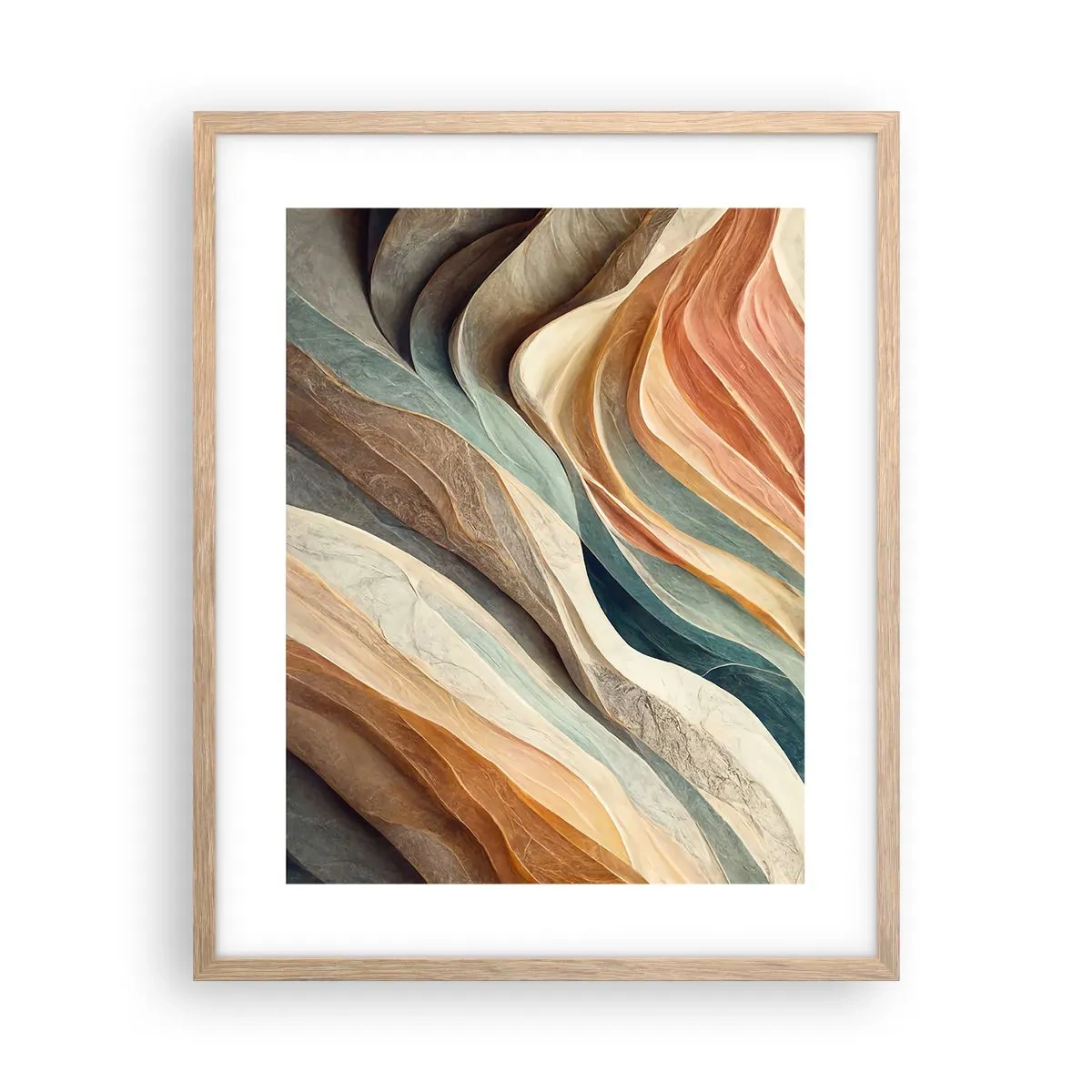 Een poster in een licht eiken lijst - Het moment vóór de verandering - 40x50 cm