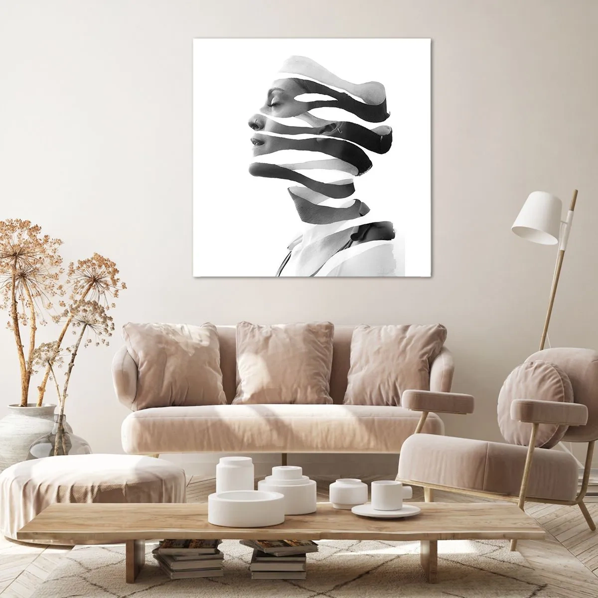 Schilderen op canvas - Surrealistisch portret - 70x70 cm