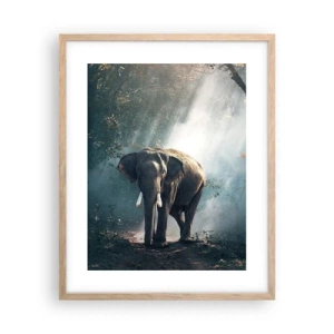 Een poster in een licht eiken lijst - Een ontspannen wandeling - 40x50 cm