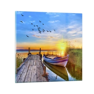 Schilderen op glas - Ik zie je morgen - 50x50 cm