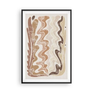 Poster in een zwarte lijst - Goede energie – goede emoties - 61x91 cm