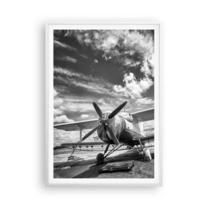 Poster in een witte lijst - Ik kan niet wachten! - 70x100 cm