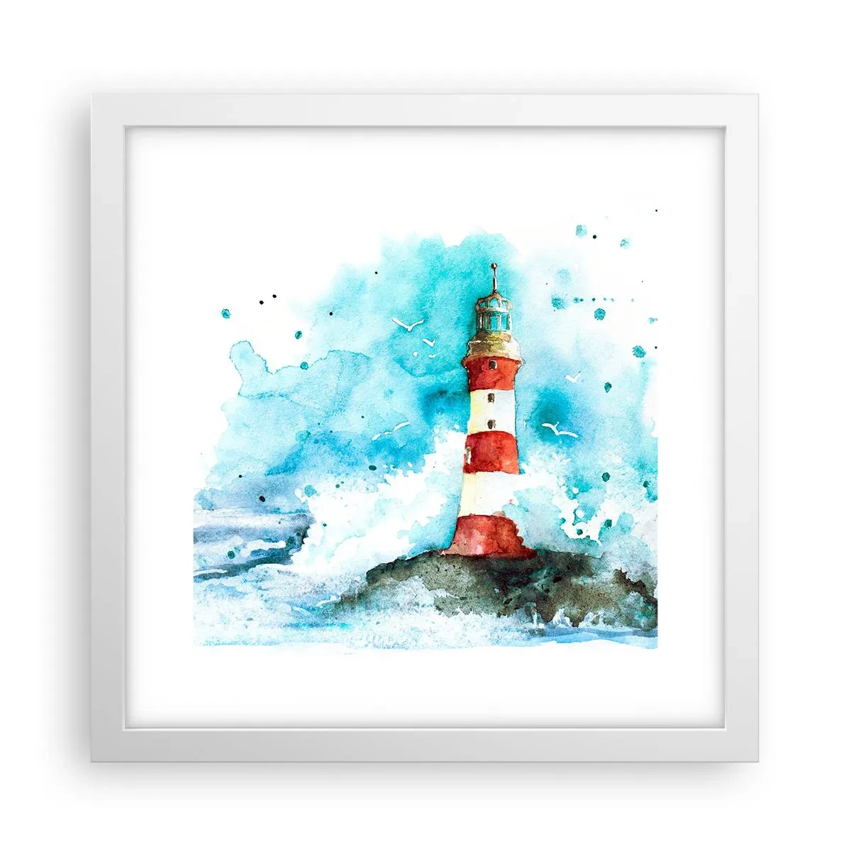 Poster in een witte lijst - Eenheid van de elementen - 30x30 cm