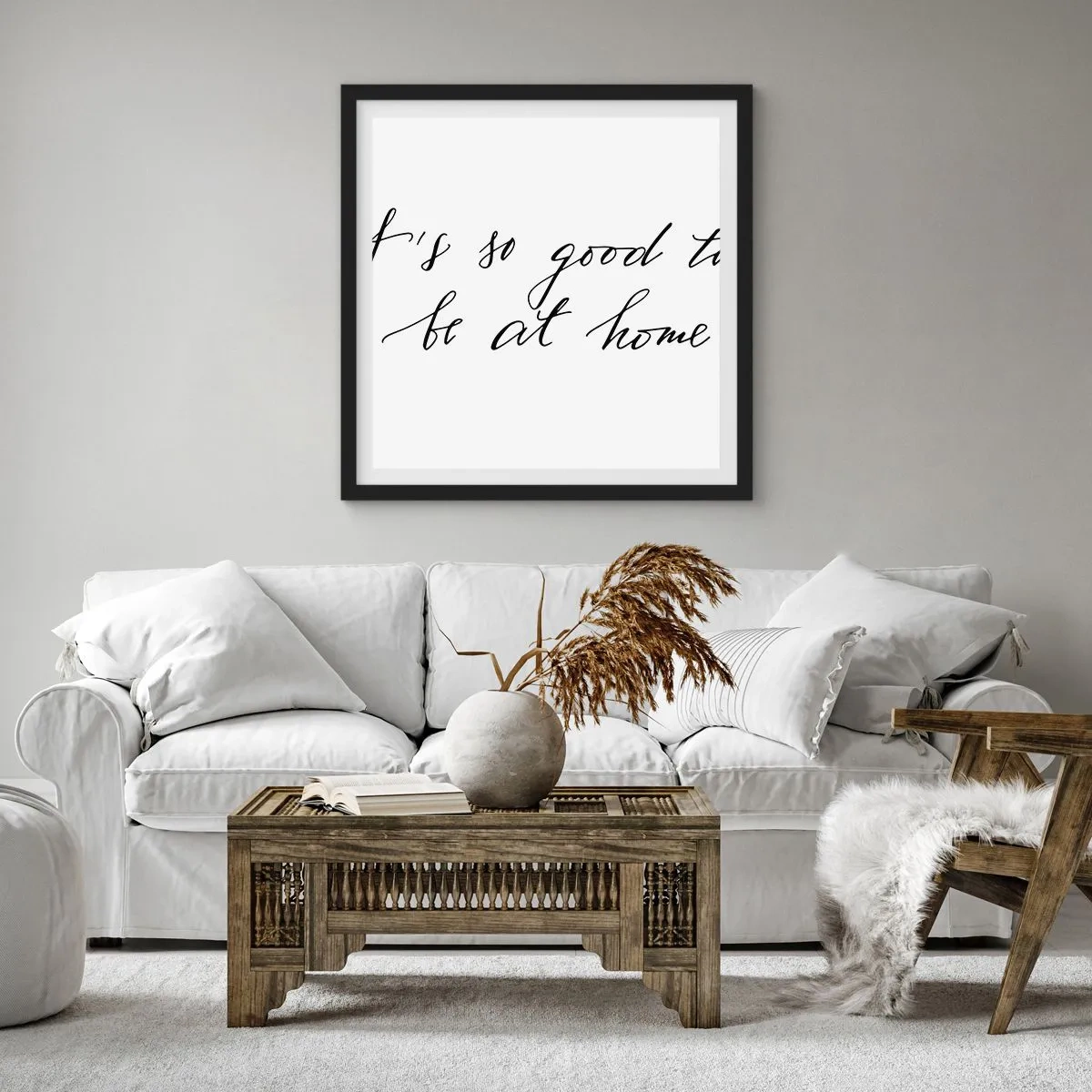 Poster in een zwarte lijst - De hele waarheid - 30x30 cm