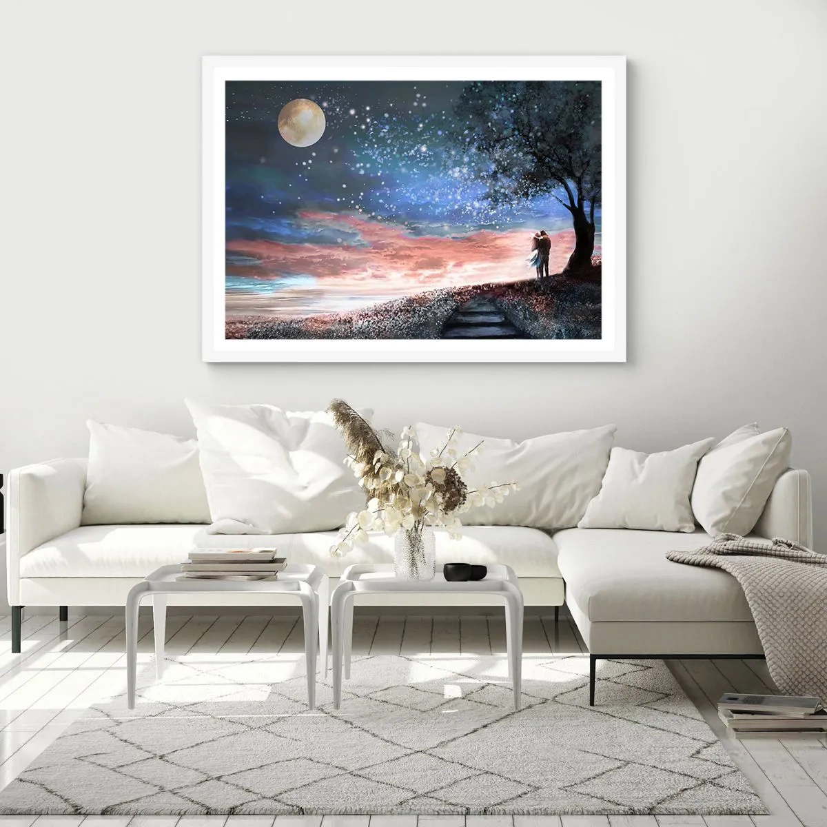 Poster in een witte lijst - Een sterrenspektakel - 40x30 cm