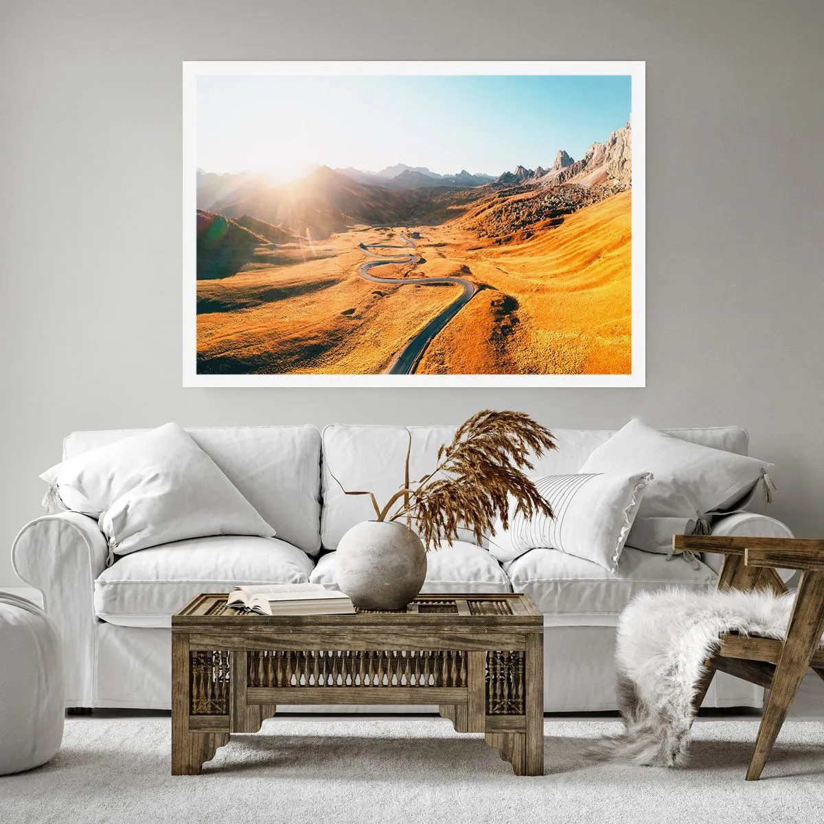 Poster - In een gouden vallei - 70x50 cm