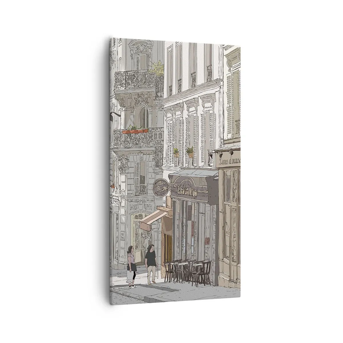 Schilderen op canvas - Stadsvreugde - 55x100 cm