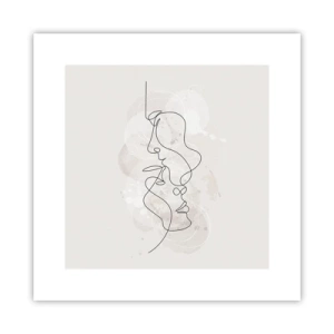 Poster - Verstrikt in een omhelzing - 30x30 cm