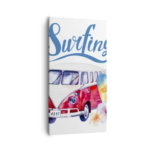 Schilderen op canvas - Komkommer - een klassieker voor een surfer - 55x100 cm