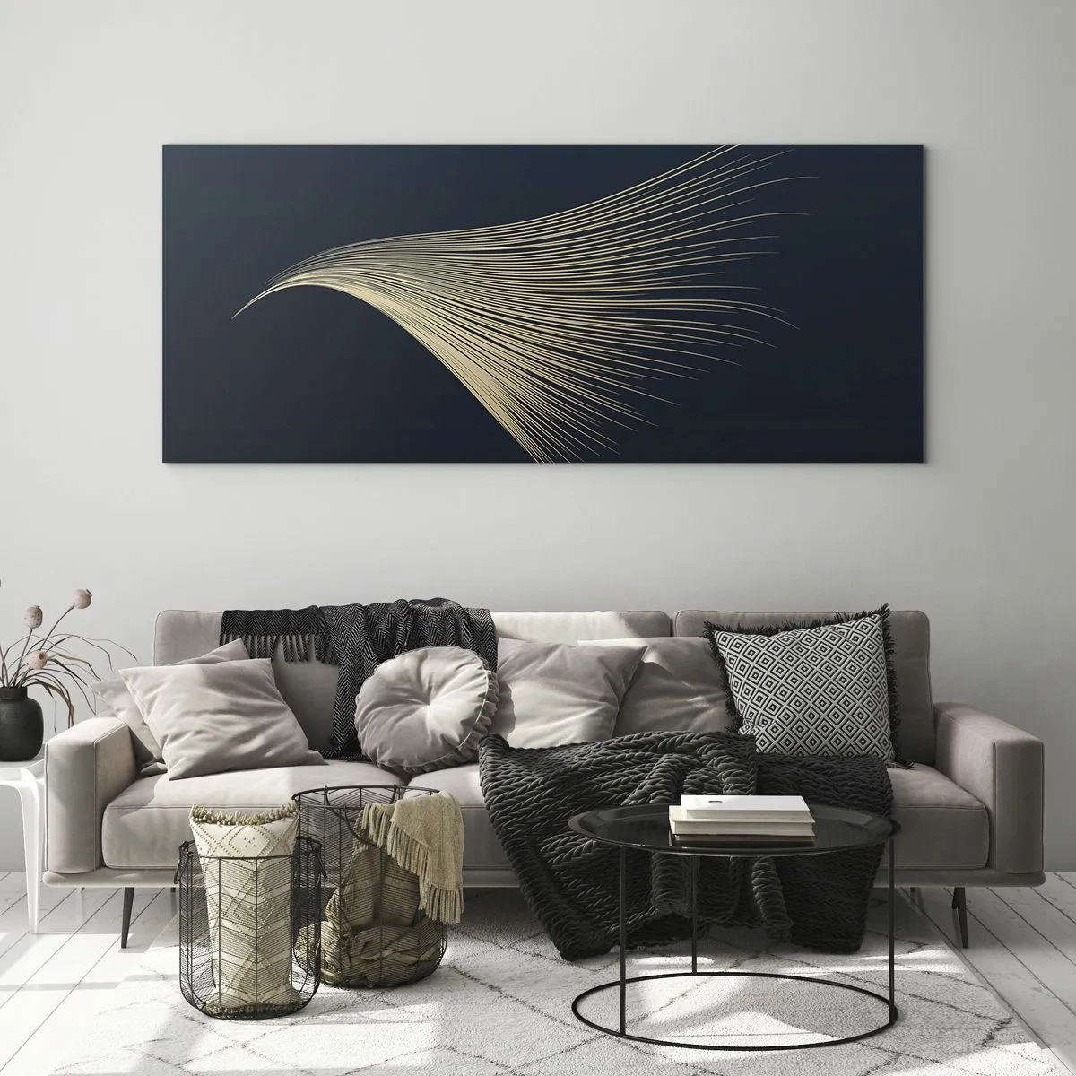 Schilderen op glas - Als het haar van een engel - 120x50 cm