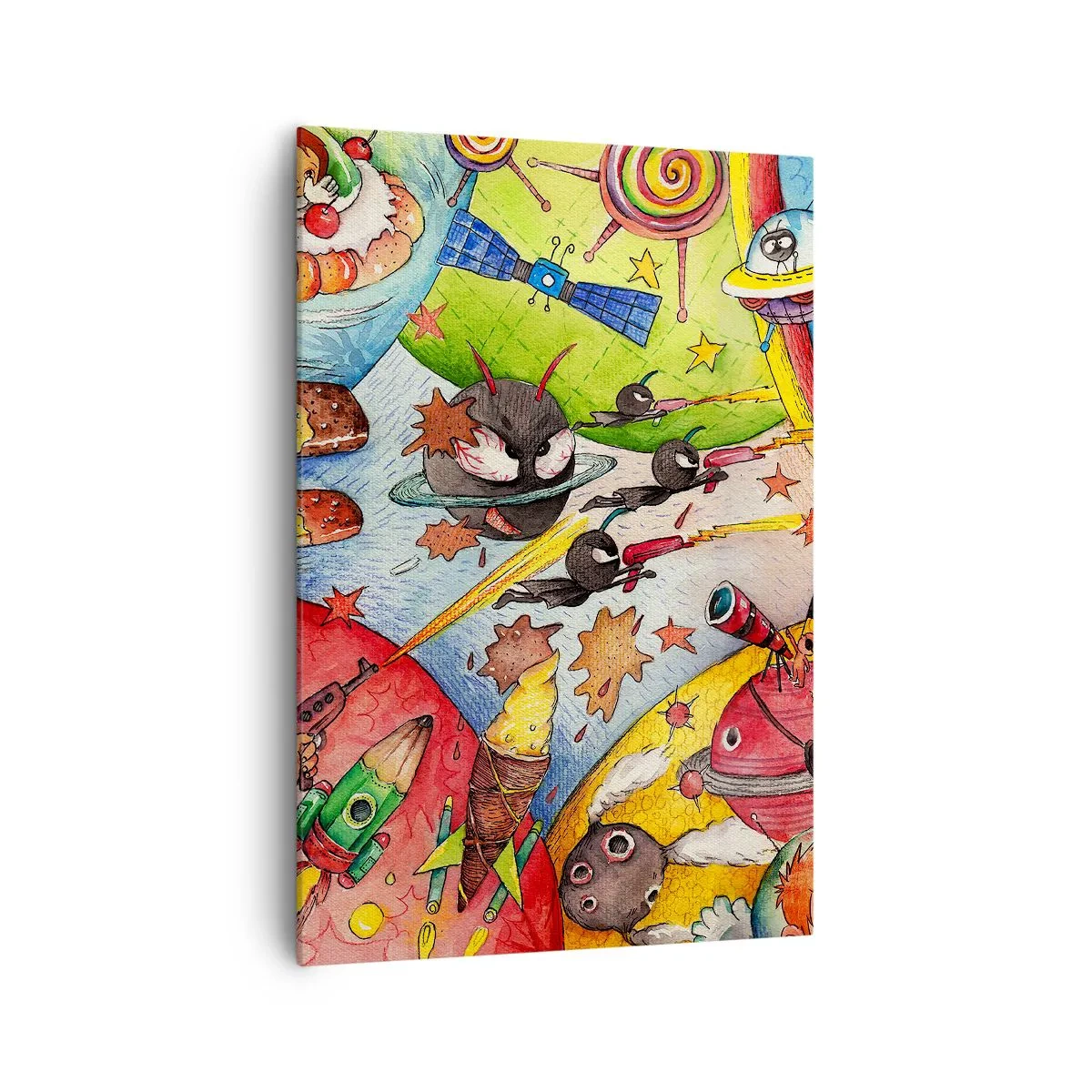 Schilderen op canvas - Geweldig ruimteavontuur - 70x100 cm