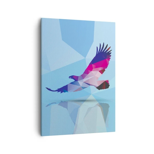 Schilderen op canvas - Adelaar in een lila kristal - 50x70 cm