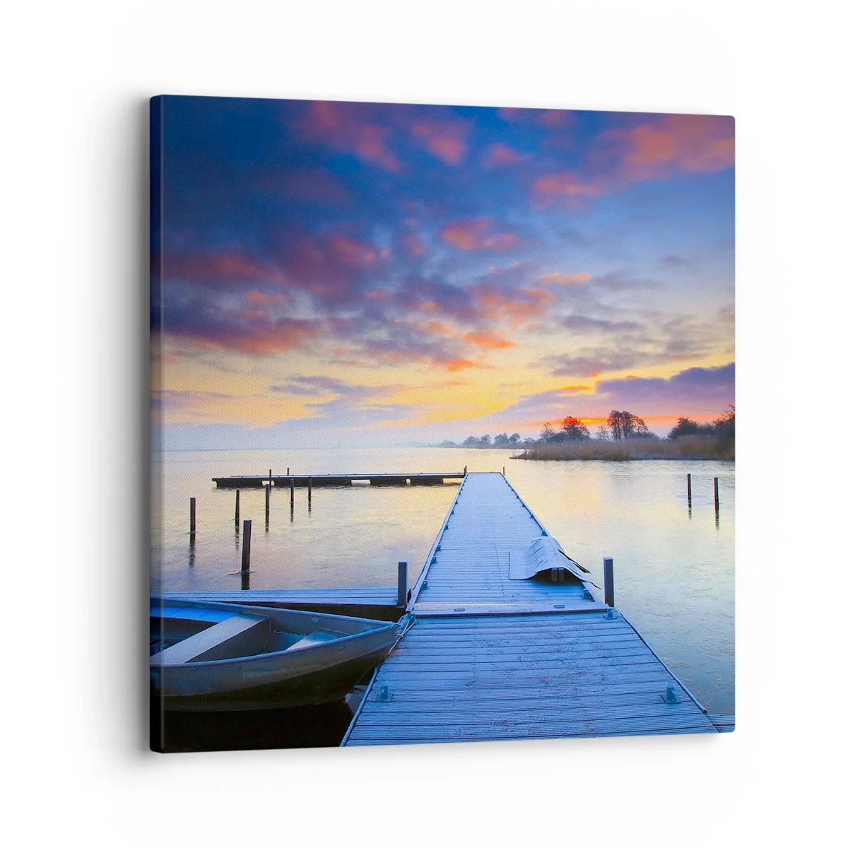 Schilderen op canvas - Violet-gouden kalmte - 30x30 cm