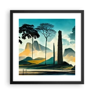 Poster in een zwarte lijst - Nog hoger en hoger - 40x40 cm