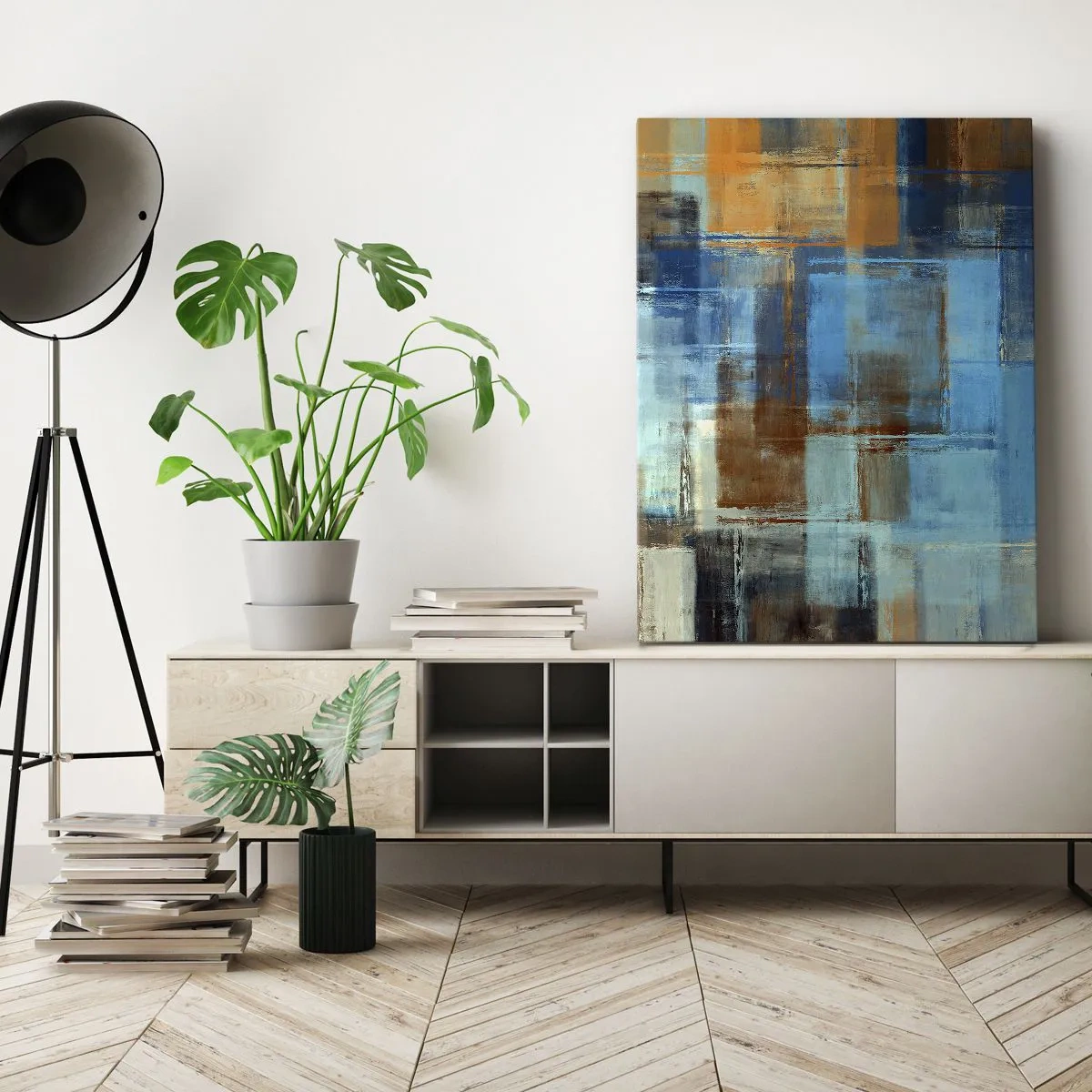 Schilderen op canvas - Door de blauwe sluier - 50x70 cm