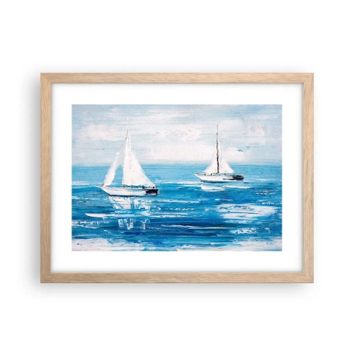 Een poster in een licht eiken lijst - Met een vriend aan mijn zijde - 40x30 cm