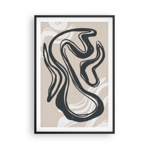 Poster in een zwarte lijst - Expressie vermenigvuldigd - 61x91 cm