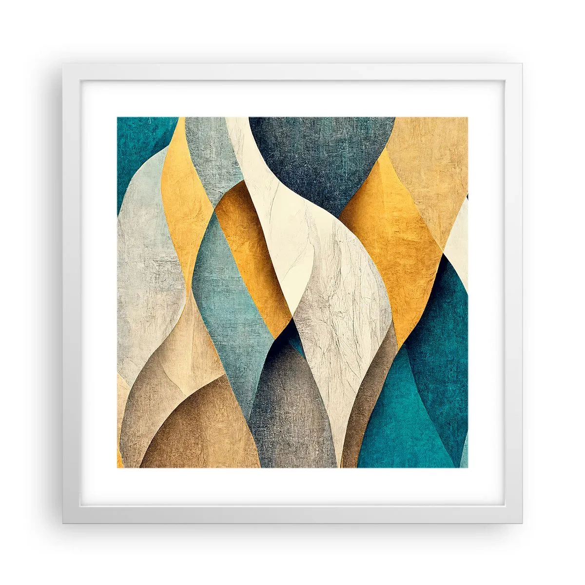Poster in een witte lijst - Ritme en beweging - 40x40 cm