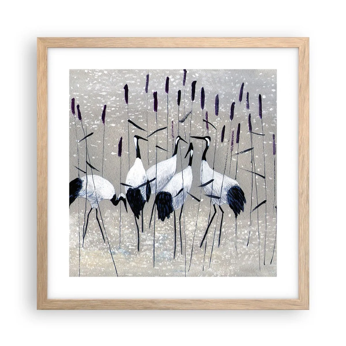 Een poster in een licht eiken lijst - Onder hun eigen - 40x40 cm