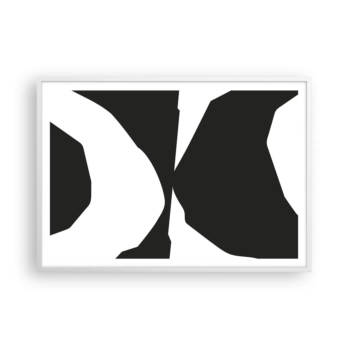 Poster in een witte lijst - Positief – negatief - 100x70 cm