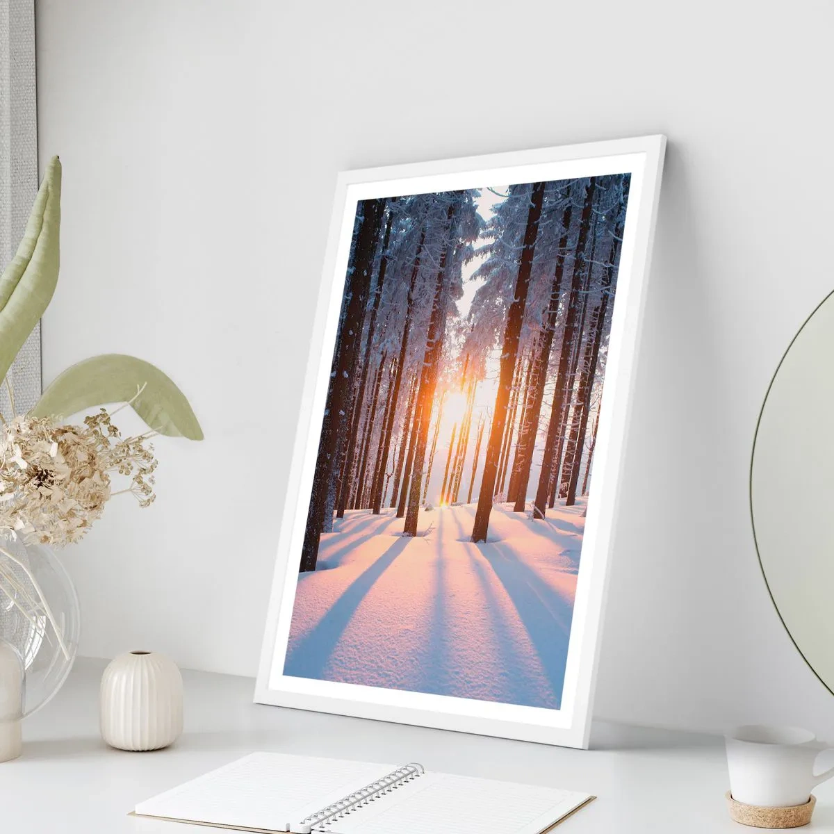 Poster in een witte lijst - Duidelijk in zwart-wit - 61x91 cm