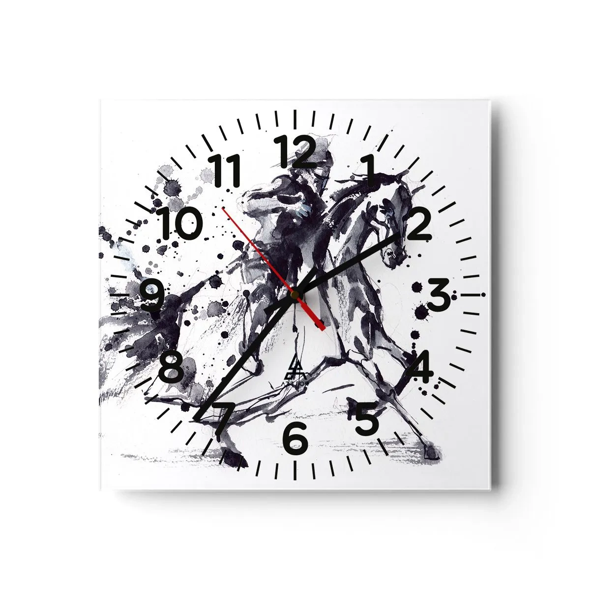 Wandklok - Klok - Zwarte ridder - 40x40 cm