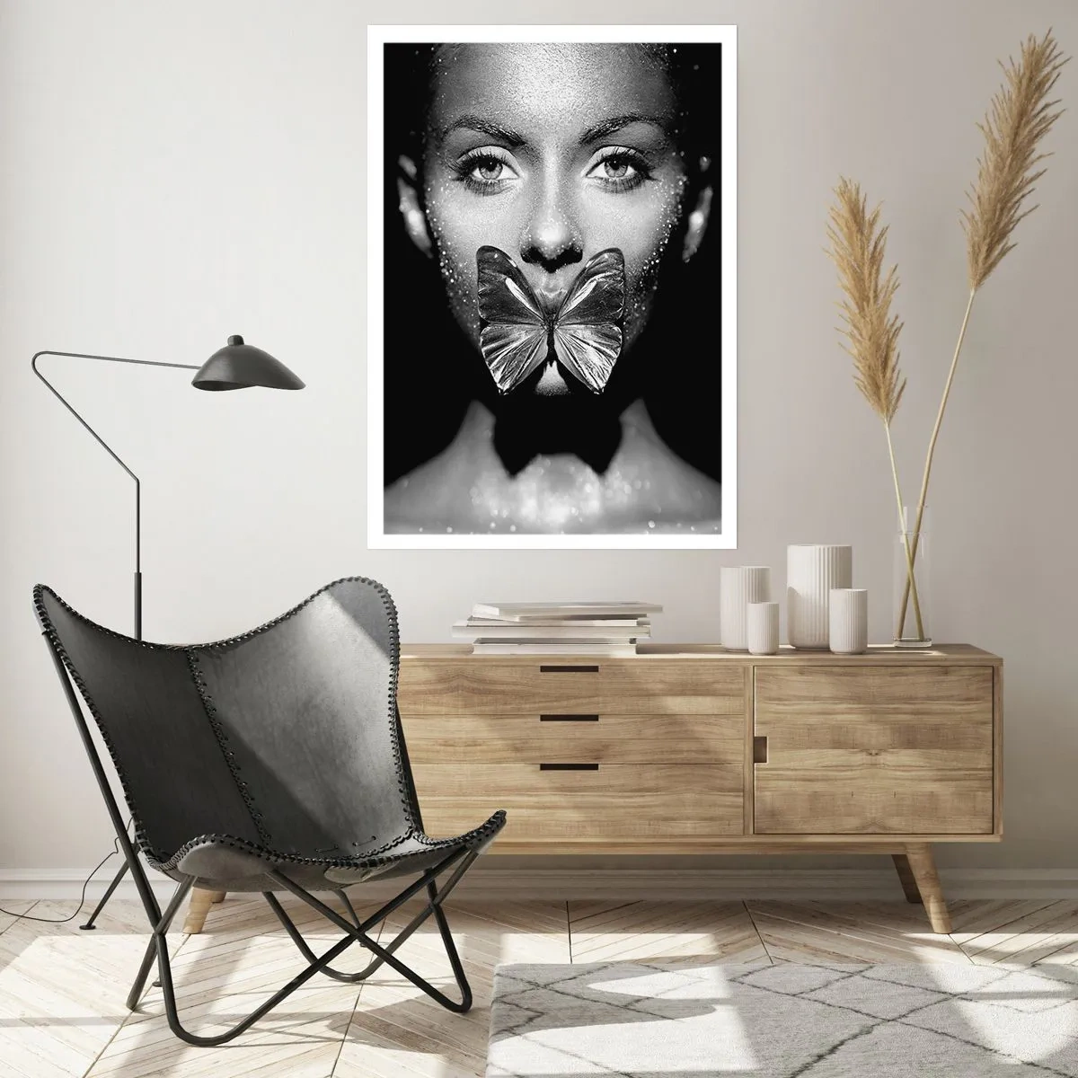 Poster - Vlinder kus - 50x70 cm