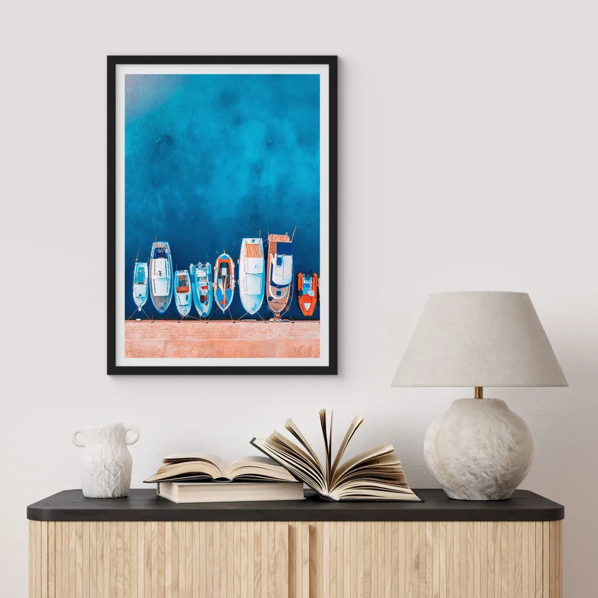 Poster in een zwarte lijst - In één rij - 70x100 cm