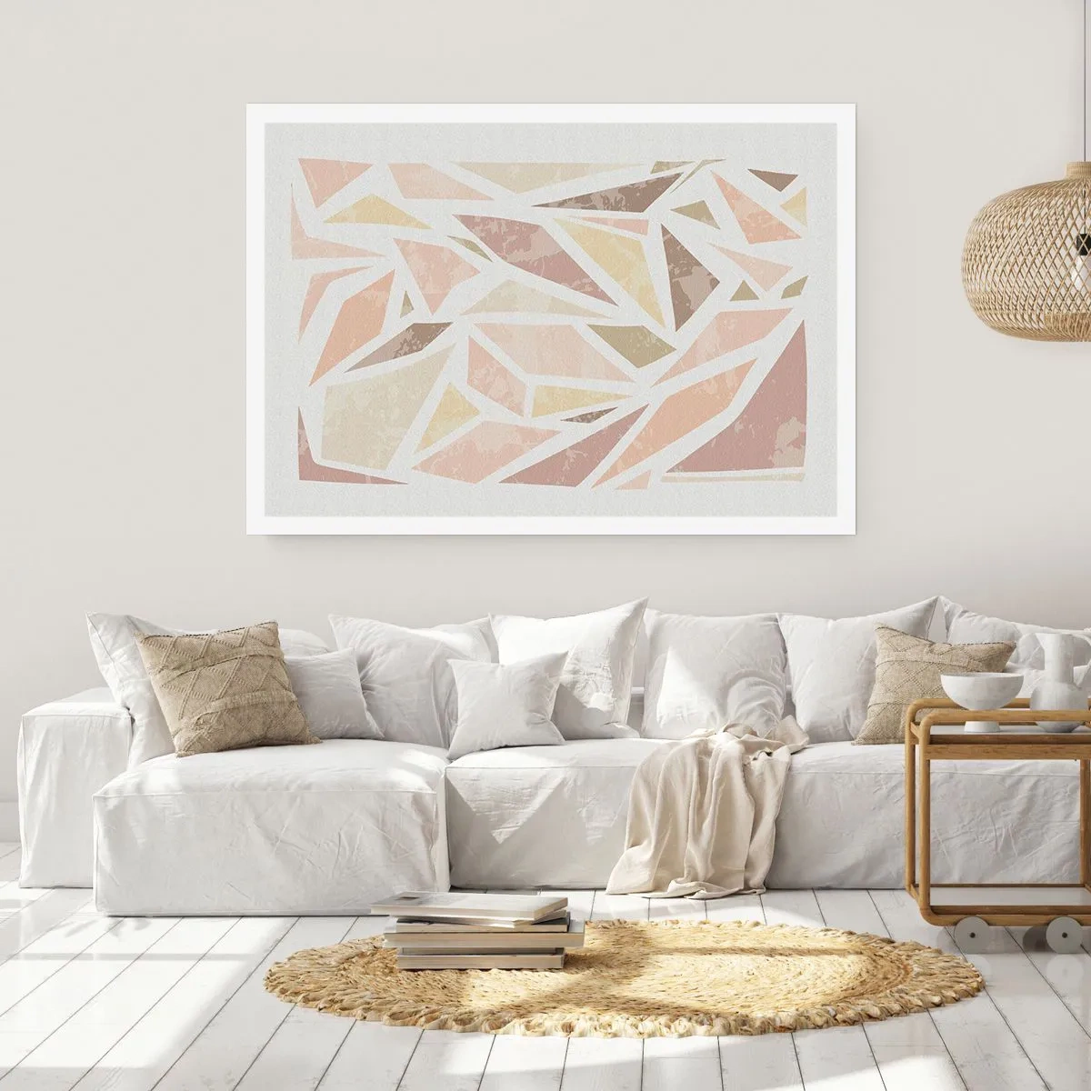 Poster - Gebrandschilderd glas compositie - 91x61 cm