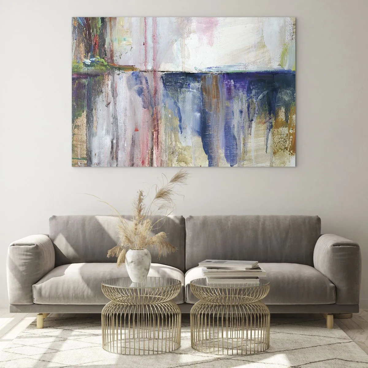 Schilderen op glas - Kleurrijke impressies en associaties - 100x70 cm