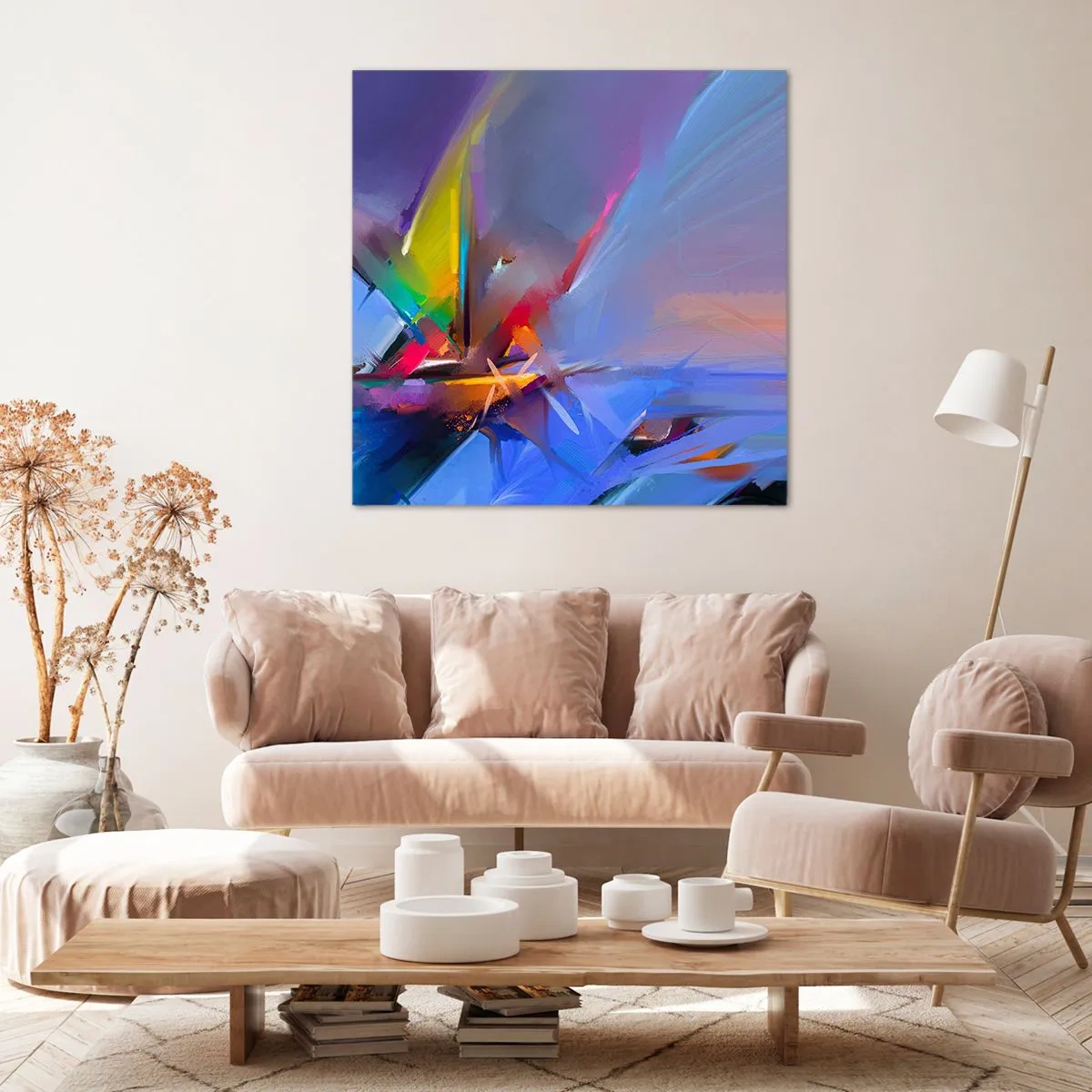Schilderen op canvas - Propellers als een vogel - 70x70 cm