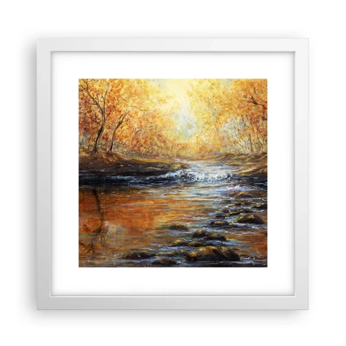 Poster in een witte lijst - De gouden stroom - 30x30 cm