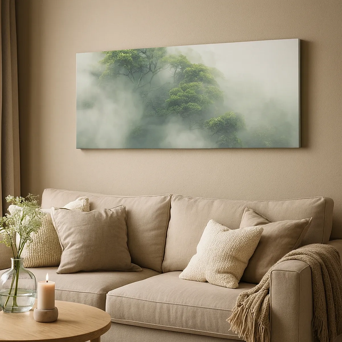 Schilderen op canvas - In mist gehuld - 30x30 cm