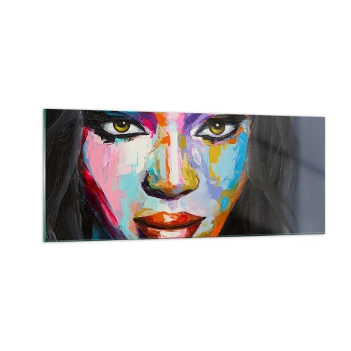 Schilderen op glas - Het is onmogelijk om je ogen af te houden - 100x40 cm