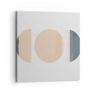 Schilderen op canvas - Een Wiel achter een andere - 70x70 cm