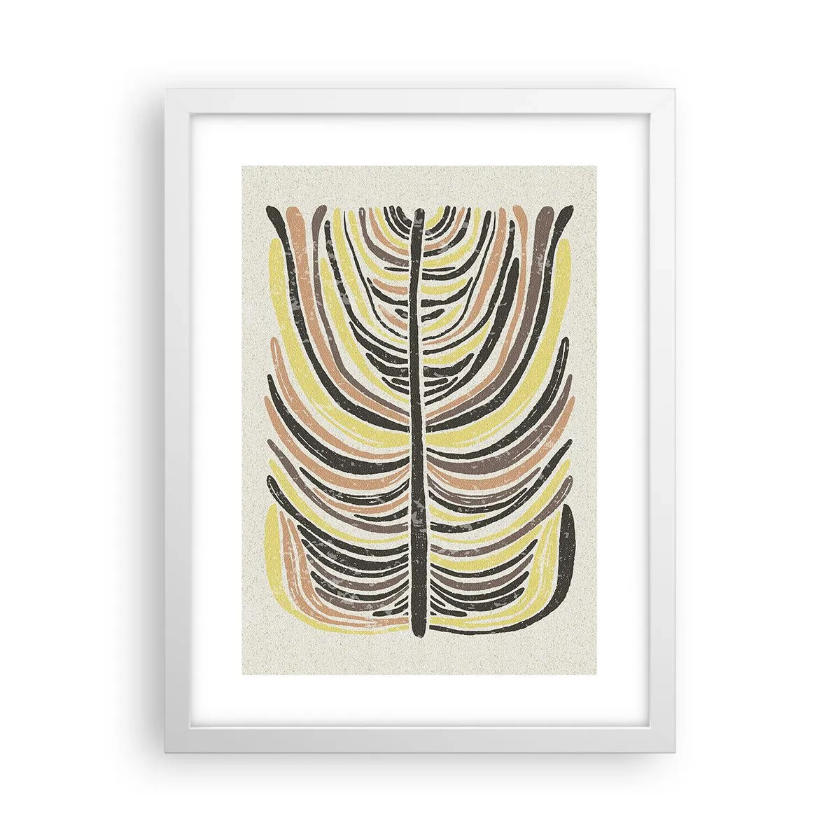 Poster in een witte lijst - Abstractie vol leven - 30x40 cm