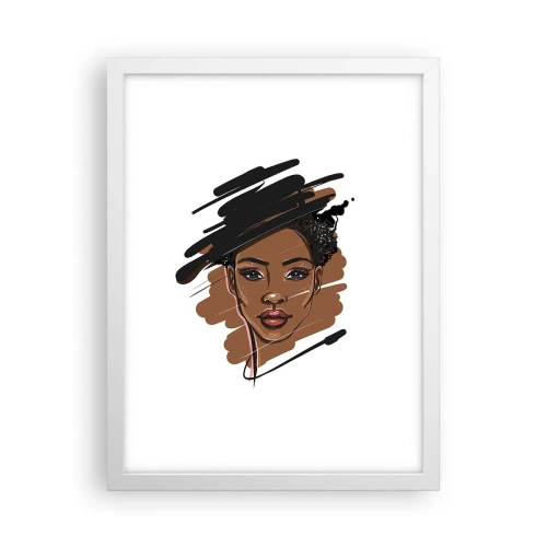 Poster in een witte lijst - Zoet als chocolade - 30x40 cm