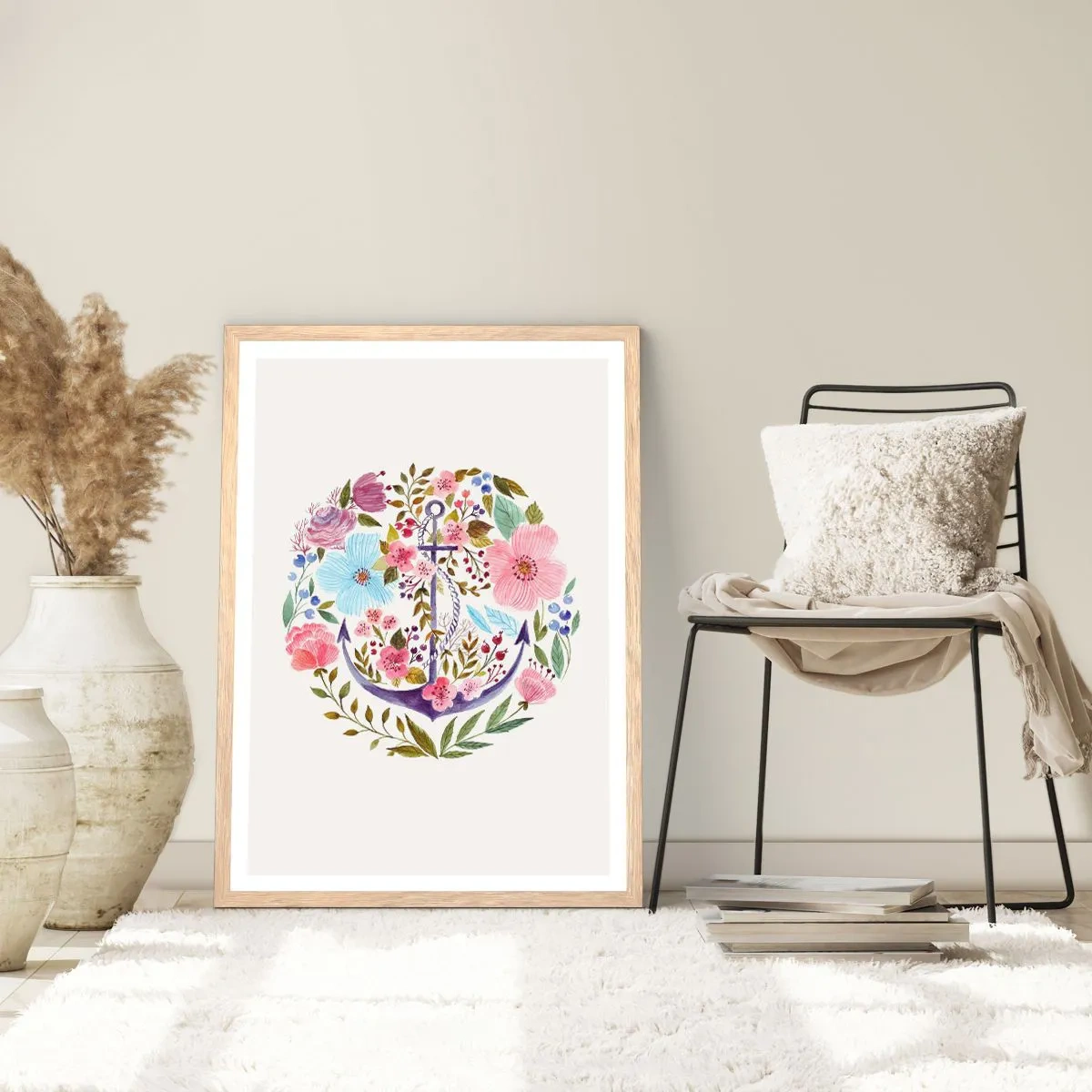 Een poster in een licht eiken lijst - Goede droom van zeeman - 61x91 cm