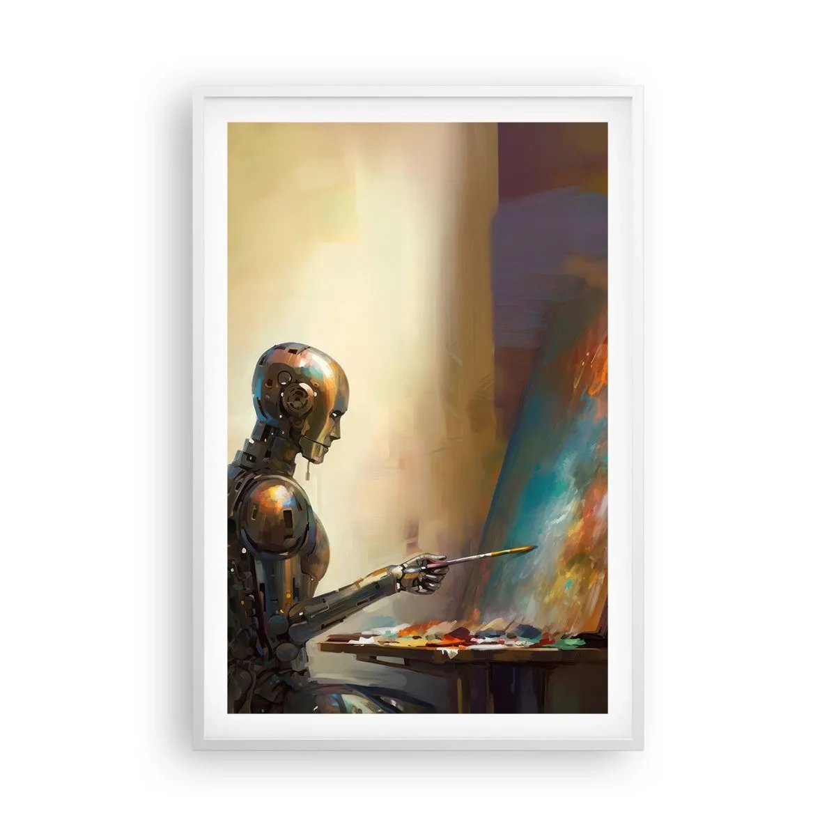 Poster in een witte lijst - De kunst van de toekomst - 61x91 cm