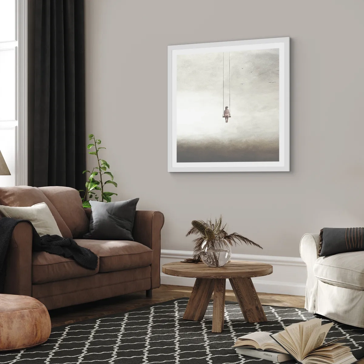 Poster in een witte lijst - Een kind in ons - 60x60 cm