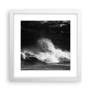 Poster in een witte lijst - Uitdaging aanvaard! - 30x30 cm