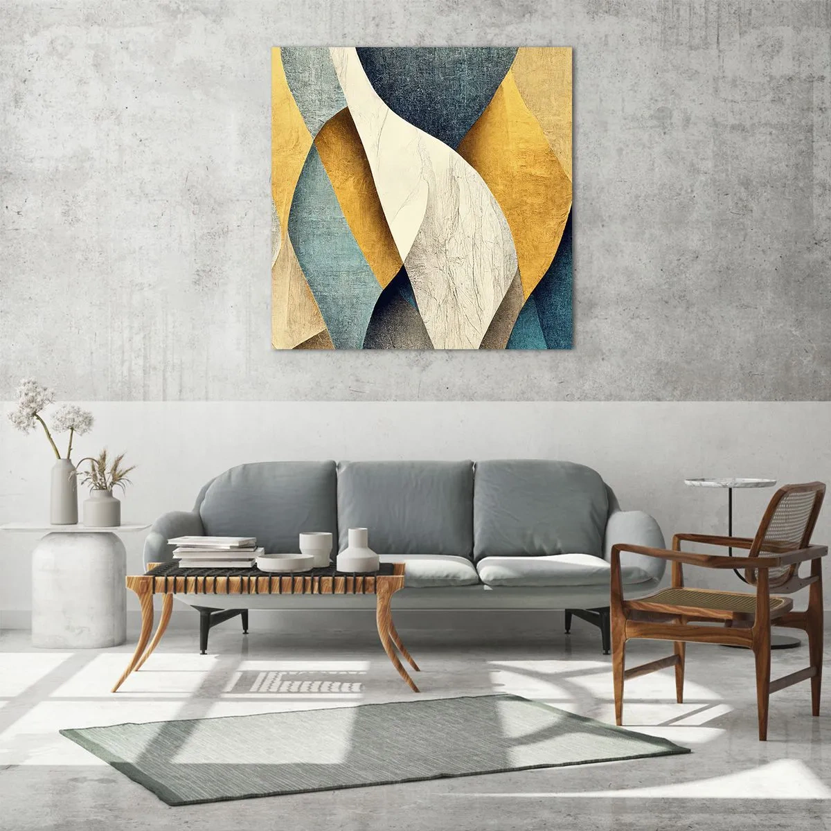 Schilderen op glas - Ritme en beweging - 60x60 cm