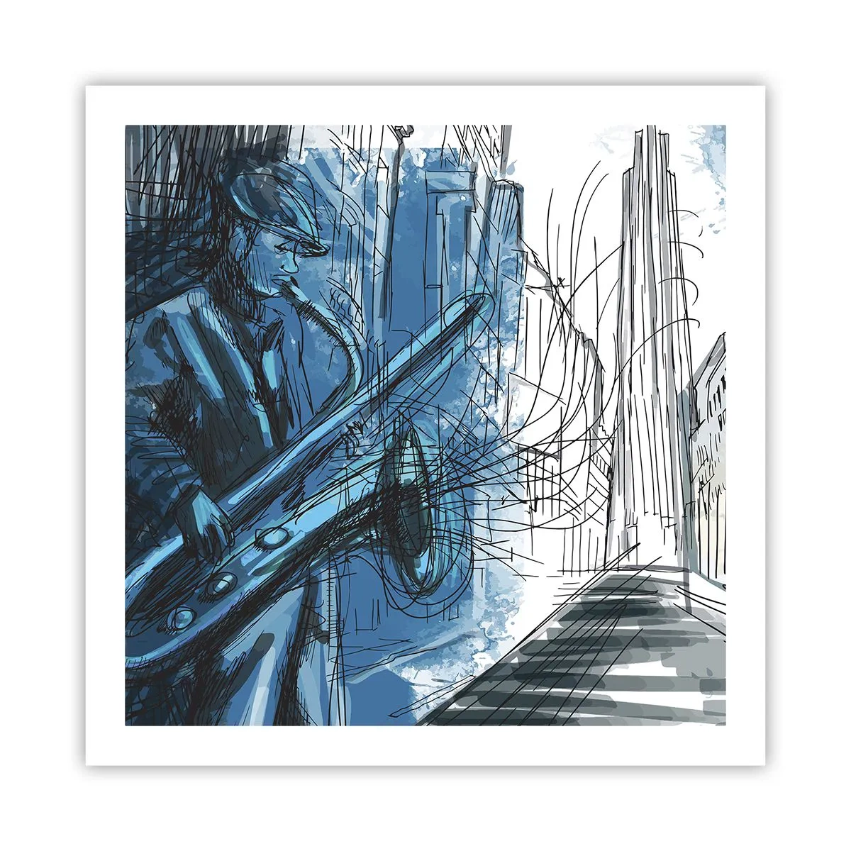 Poster - Stedelijke Rapsodie - 60x60 cm