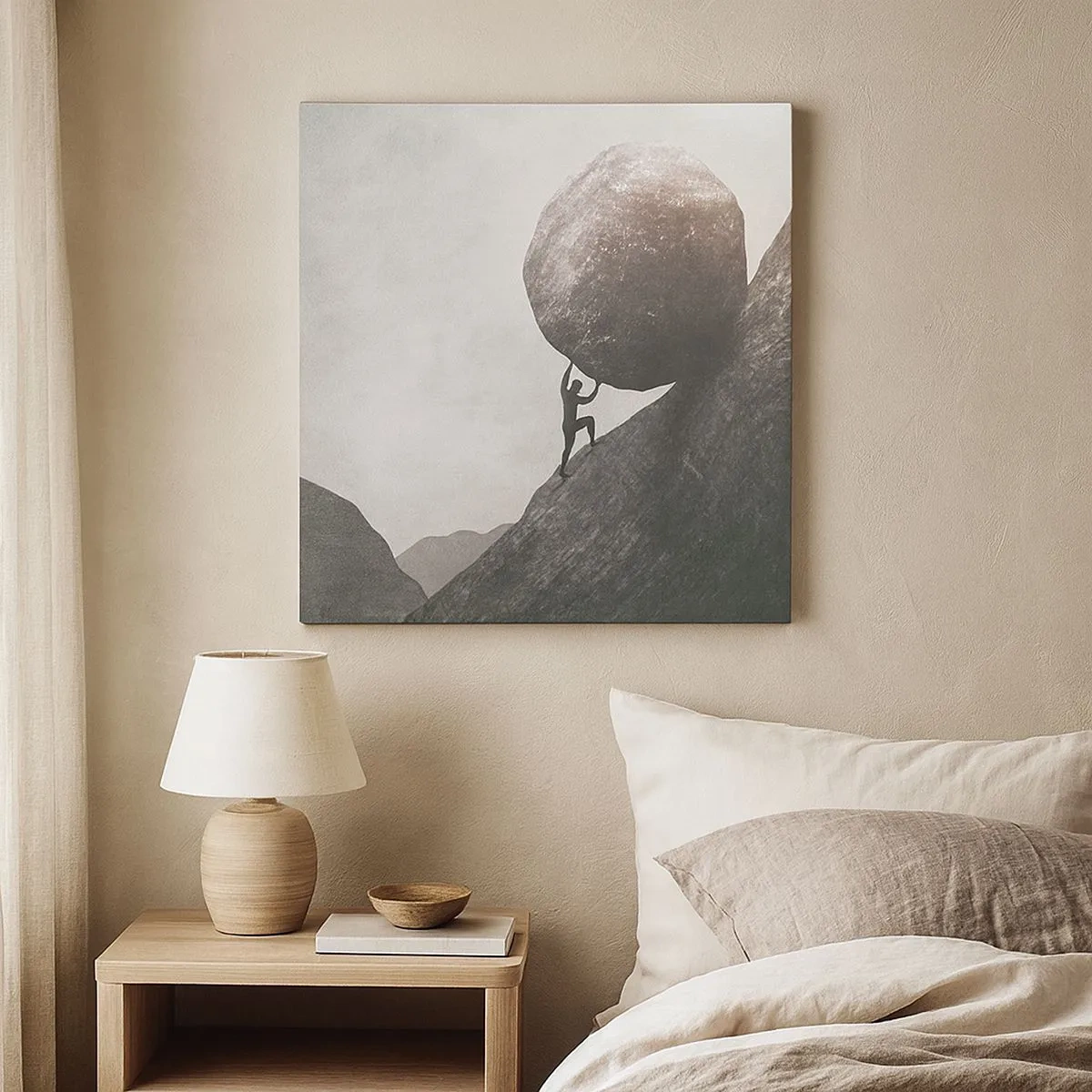 Schilderen op canvas - Ik geloof tegen alle hoop in - 30x30 cm