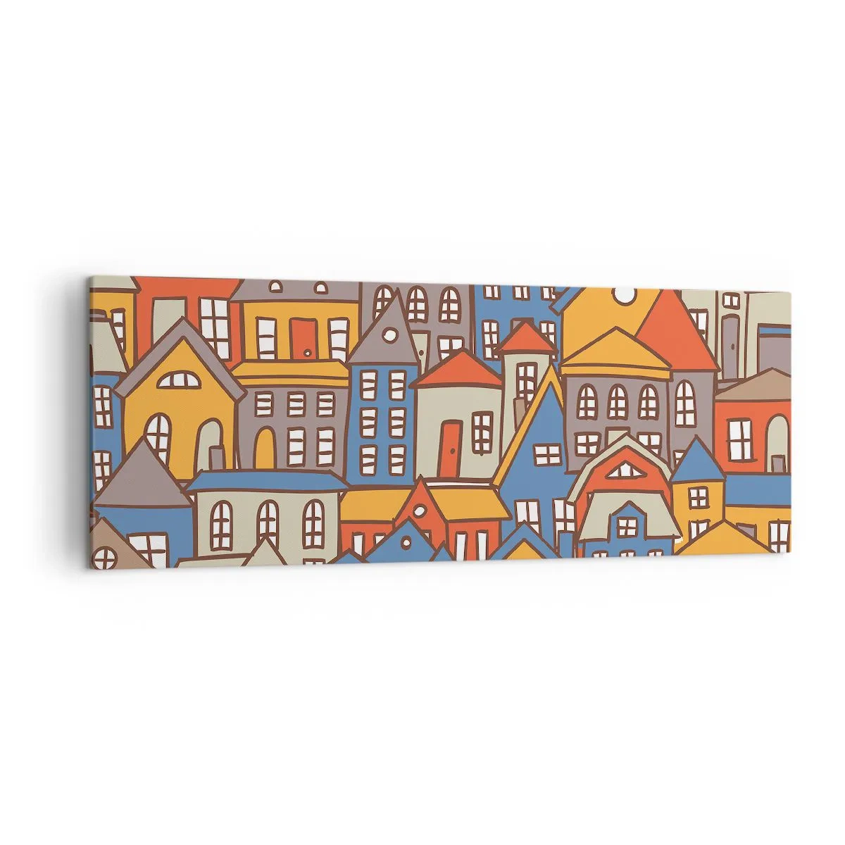 Schilderen op canvas - Achter het huis is een huis - 140x50 cm