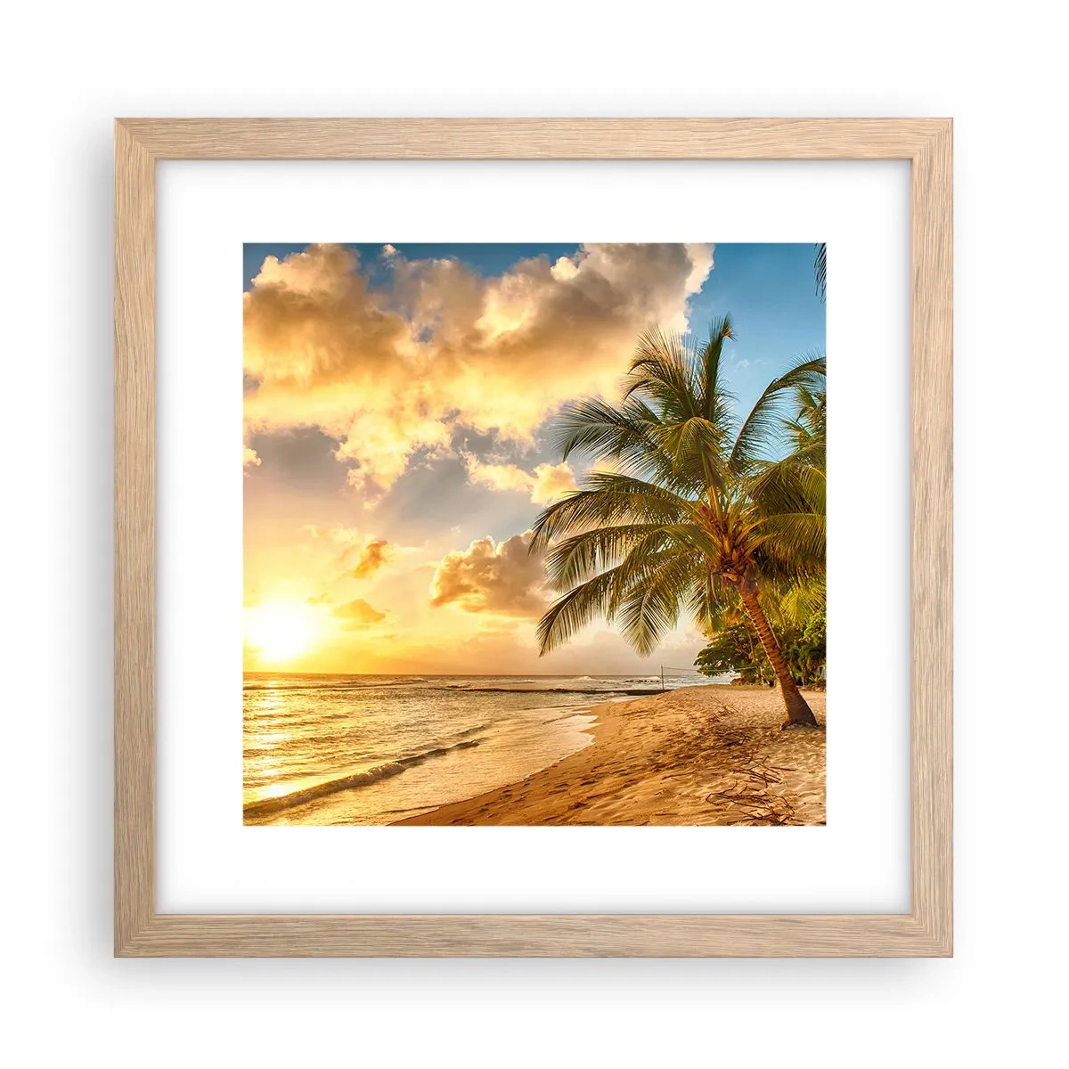 Een poster in een licht eiken lijst - Eeuwige zomer, altijd vakantie - 30x30 cm