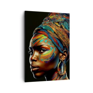 Schilderen op canvas - Afrikaanse koningin - 50x70 cm