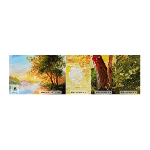 Fotobehang Monster Premium Canvas - Et in Arcadia ego - Landschap, Rivier, Stralen van de zon - 100x30 cm