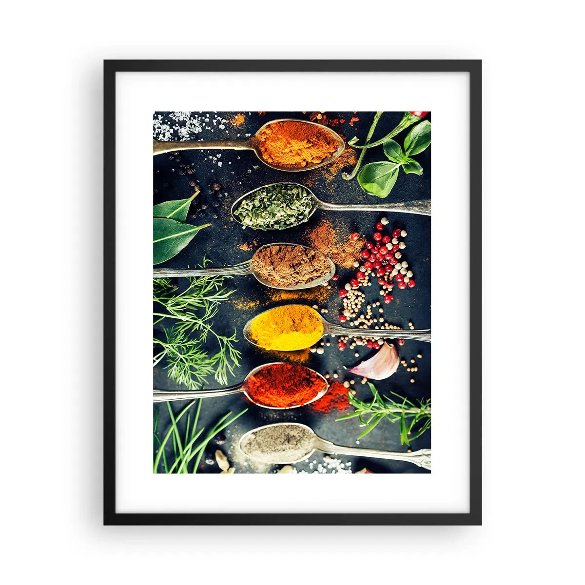 Poster in een zwarte lijst - Culinaire magie - 40x50 cm